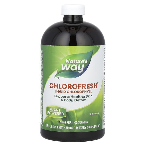 Хлорофилл Nature's Way без вкусовых добавок Chlorofresh Liquid Chlorophyll Unflavored 132 mg 480 ml - Фото 1 Хлорофилл Nature's Way без вкусовых добавок Chlorofresh Liquid Chlorophyll Unflavored 132 mg 480 ml - изображение 1