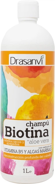 Шампунь Drasanvi Biotin and Aloe Vera для сухого волосся 1000 мл (8436578544622) - зображення 1
