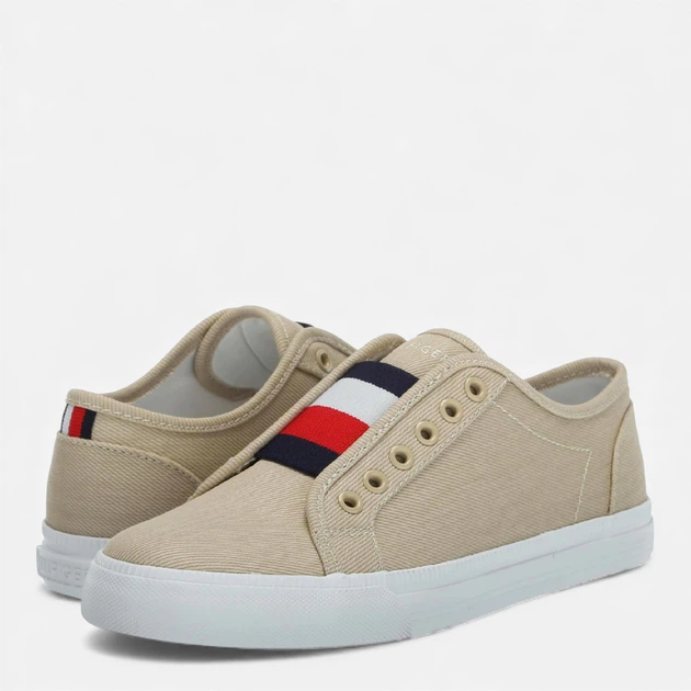Женские кеды низкие Tommy Hilfiger 871189466 37 (6.5US) 24 см Бежевые (1159815314) - изображение 4