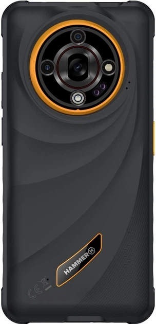 Smartfon Hammer Iron 6 5G 6/128GB Black-Orange (TEL001106) - obraz 6