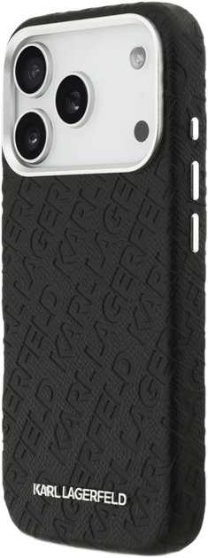 Панель Karl Lagerfeld FW Stamped Karl MagSafe для Apple iPhone 17 Pro Black (KLHMP17LPGKLFOFK) - зображення 2