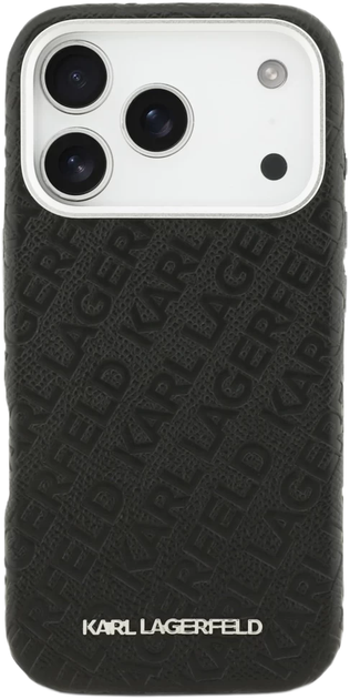Панель Karl Lagerfeld FW Stamped Karl MagSafe для Apple iPhone 17 Pro Black (KLHMP17LPGKLFOFK) - зображення 3