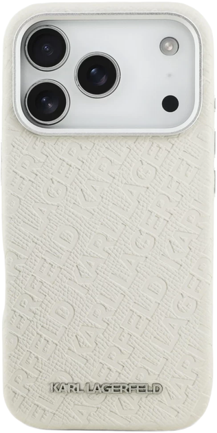 Панель Karl Lagerfeld FW Stamped Karl MagSafe для Apple iPhone 17 Pro Beige (KLHMP17LPGKLFOFE) - зображення 3