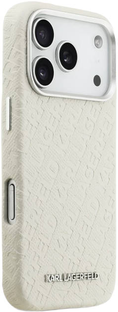 Панель Karl Lagerfeld FW Stamped Karl MagSafe для Apple iPhone 17 Pro Beige (KLHMP17LPGKLFOFE) - зображення 4