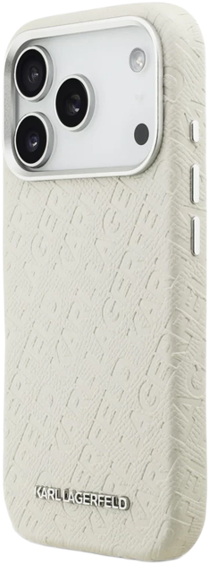 Панель Karl Lagerfeld FW Stamped Karl MagSafe для Apple iPhone 17 Pro Max Beige (KLHMP17XPGKLFOFE) - зображення 2