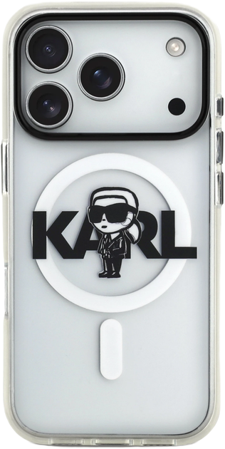 Панель Karl Lagerfeld IML Karl Sketch Logo MagSafe для Apple iPhone 17 Pro Transparent (KLHMP17LHGKIGKBT) - зображення 3