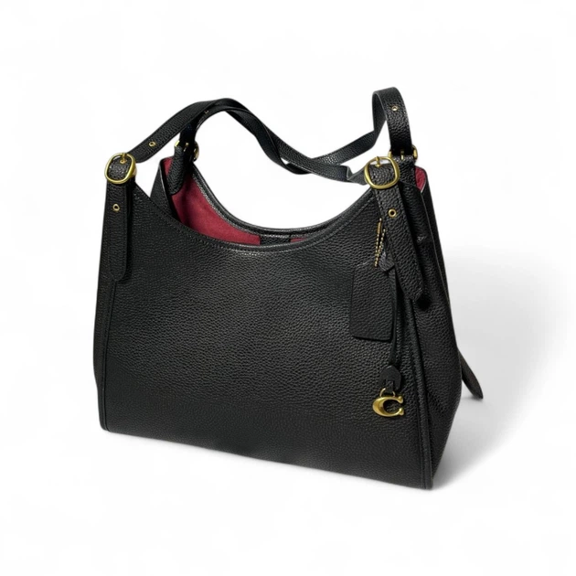 Сумка жіноча Coach Lori Hobo bag grained чорна - Фото 3 Сумка жіноча Coach Lori Hobo bag grained чорна - зображення 3