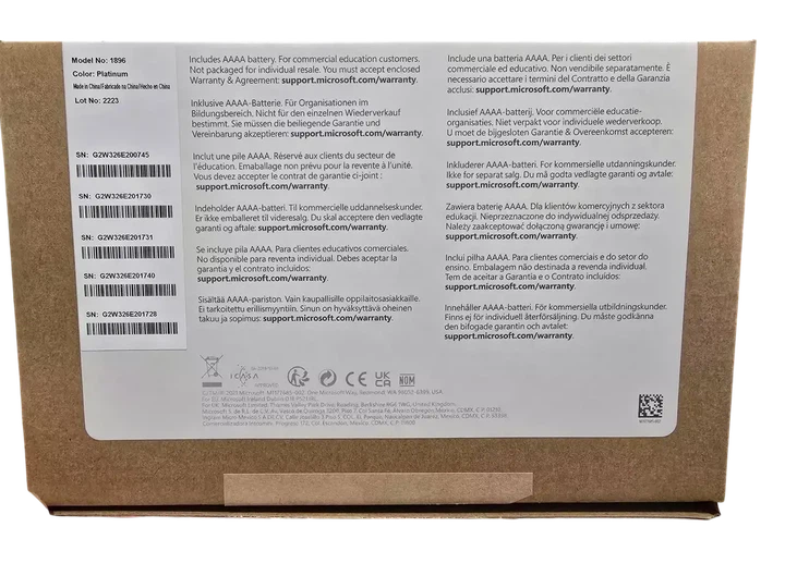Стилус Microsoft Classroom 2 Surface Pen 1896 Platinum Surface Book/Pro