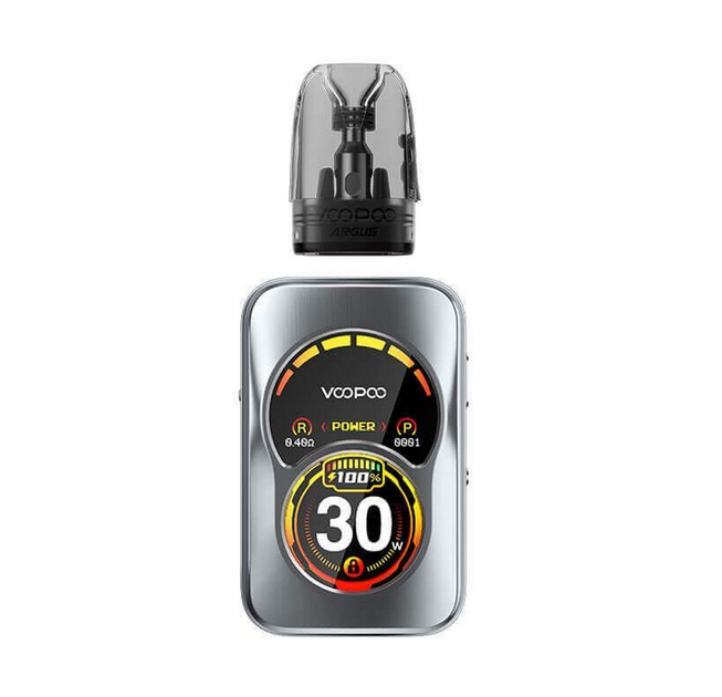 Багаторазова Pod-система Voopoo Argus A Storm Silver вейп 1100 мАг ВуПу Аргус до 30 Вт подік з міцних сплавів 3 мл Шторм Сілвер - Фото 4 Багаторазова Pod-система Voopoo Argus A Storm Silver вейп 1100 мАг ВуПу Аргус до 30 Вт подік з міцних сплавів 3 мл Шторм Сілвер - зображення 4