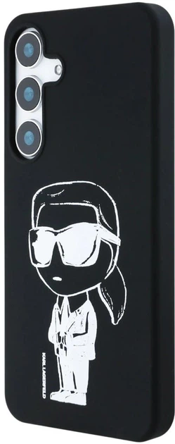 Etui Karl Lagerfeld Silicone Graffiti Ikonik Printed Logo MagSafe do Samsung Galaxy S25 Black (3666339449858) - obraz 2