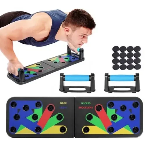 Дошка для віджимань Push Up Device 62×18 см з ручками та кольоровою розміткою - зображення 2