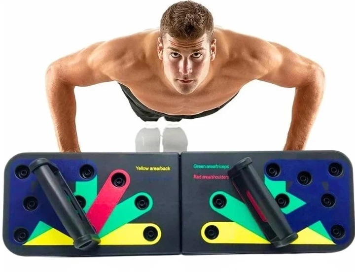 Дошка для віджимань Push Up Device 62×18 см з ручками та кольоровою розміткою - зображення 3