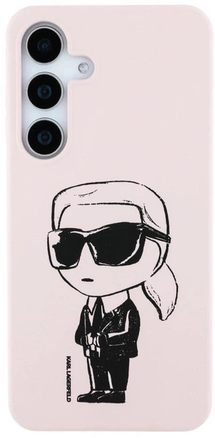 Etui Karl Lagerfeld Silicone Graffiti Ikonik Printed Logo MagSafe do Samsung Galaxy S25 Pink (3666339449872) - obraz 3