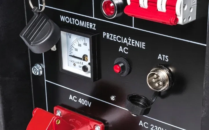 Дизельный генератор Powermat PM-AGR-18000MD 16 кВт промышленный четырехтактный двигатель с воздушным охлаждением AVR вольтометр на колесах - изображение 8