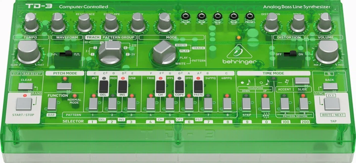 Синтезатор басової лінії Behringer TD-3-LM Зелений (000-EDS01-00010) - зображення 3