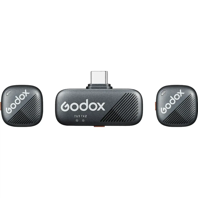 Бездротовий петличний мікрофон Godox CUBE-SC KIT2 USB-C для iPhone та Android з кейсом - зображення 3