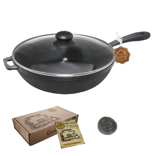 Сковорода-сотейник чугунная "Наша Майстерня" с литой ручкой и крышкой 20 см Т2011С3 - Фото 6 Сковорода-сотейник чугунная "Наша Майстерня" с литой ручкой и крышкой 20 см Т2011С3 - изображение 6