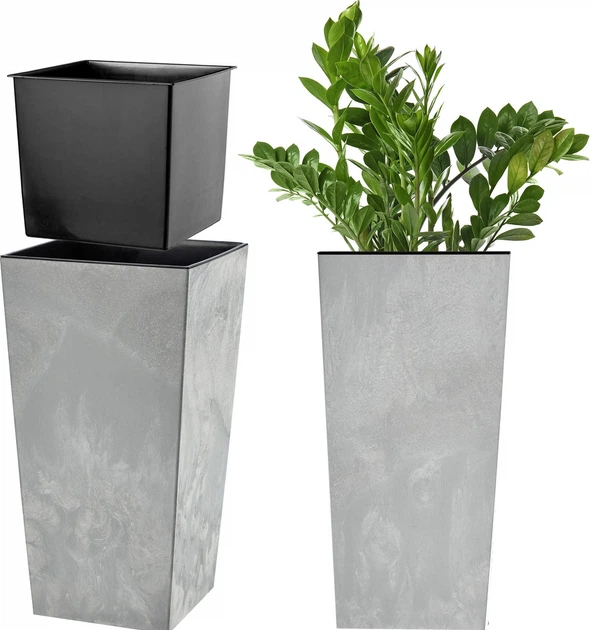 Donica ogrodowa Kadax Pesaro 25 cm Szary beton (K9929) - obraz 1