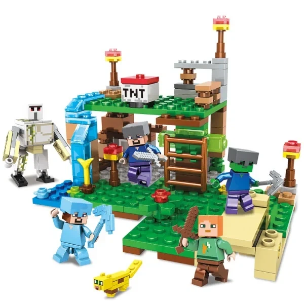 Конструктор Minecraft SJ82007 Битва на скелі 231 деталей Майнкрафт MineWorld My World - зображення 2
