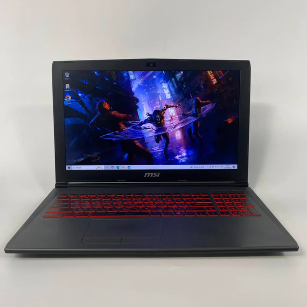 Игровой ноутбук MSI GV62 8RE / 15.6" (1920x1080) IPS / Intel Core i5-8300H (4 (8) ядра по 2.3 - 4.0 GHz) / 16 GB DDR4 / 512 GB SSD / nVidia GeForce GTX 1060, 3 GB GDDR5, 192-bit / WebCam / HDMI б/у - Фото 2 Игровой ноутбук MSI GV62 8RE / 15.6" (1920x1080) IPS / Intel Core i5-8300H (4 (8) ядра по 2.3 - 4.0 GHz) / 16 GB DDR4 / 512 GB SSD / nVidia GeForce GTX 1060, 3 GB GDDR5, 192-bit / WebCam / HDMI б/у - изображение 2
