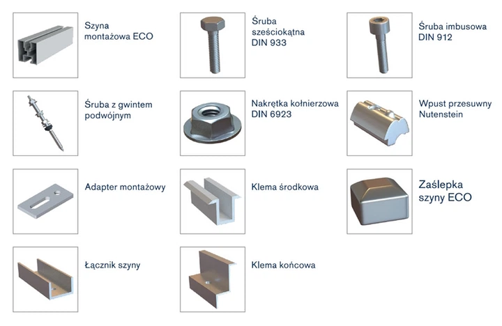 System montazowy AZO Digital do paneli PV z typem pokrycia Blachodachówką (5903332566600) - obraz 2