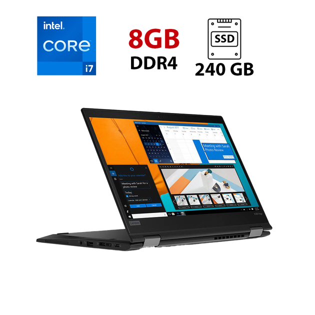 Ультрабук-трансформер Lenovo ThinkPad X390 Yoga / 13.3" (1920x1080) IPS Touch / Intel Core i7-8550U (4 (8) ядра по 1.8 - 4.0 GHz) / 8 GB DDR4 / 240 GB SSD / Intel UHD Graphics / WebCam / 4G б/у - Фото 1 Ультрабук-трансформер Lenovo ThinkPad X390 Yoga / 13.3" (1920x1080) IPS Touch / Intel Core i7-8550U (4 (8) ядра по 1.8 - 4.0 GHz) / 8 GB DDR4 / 240 GB SSD / Intel UHD Graphics / WebCam / 4G б/у - изображение 1