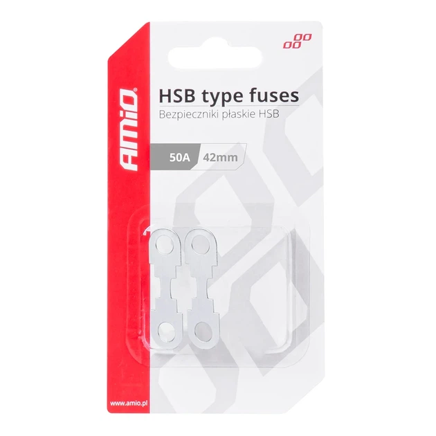 Запобіжники плоскі стрічкові AMiO HSB 50А 2шт (03499/034996) - изображение 2