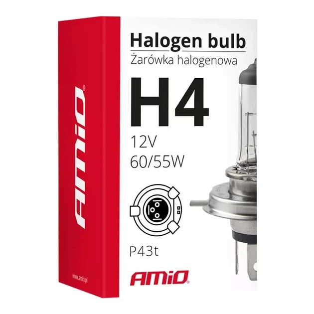 Галогенна лампа AMIO H4 12V 60/55W (01268) - зображення 4