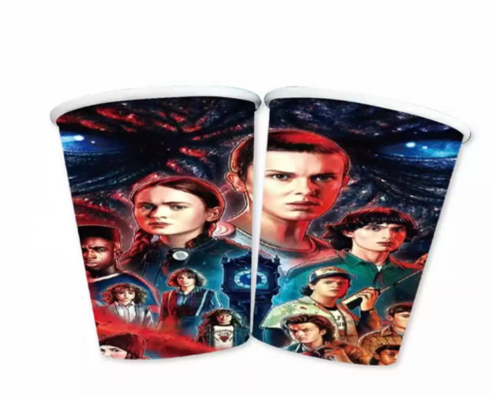 Набор для праздника по мотивам сериала Странные дела Stranger Things: стаканчики, тарелки и салфетки (SVS) - изображение 3