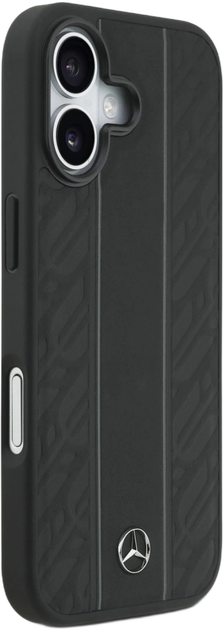 Панель Mercedes Leather Laurel Leaves Stripes MagSafe для Apple iPhone 17 Black (MEHMP17S25RLDLKH) - зображення 4