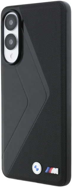 Панель BMW Leather Oversized Stripes MagSafe для Samsung Galaxy S25 Edge Black (BMHMPS25E24PUOCSK) - зображення 2