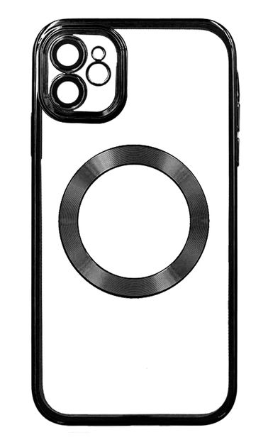 Чохол силіконовий Electroplating Circle для iPhone 11 Black - Фото 1 Чохол силіконовий Electroplating Circle для iPhone 11 Black - изображение 1