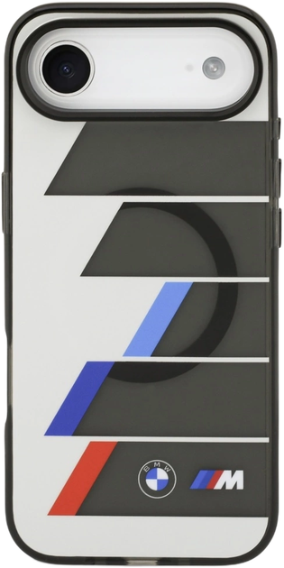 Панель BMW M IML Metal Buttons Tricolor Lines MagSafe для Apple iPhone 17 Air Grey (BMHMP17M25HTTRIA) - зображення 3