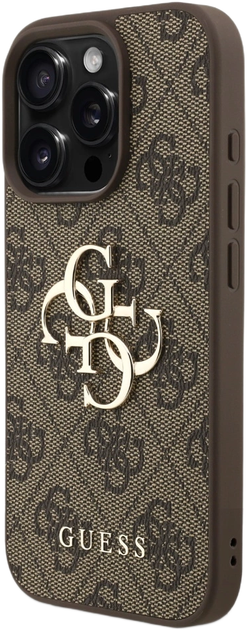 Панель Guess 4G Strap 4G Classic Logo для Apple iPhone 16 Pro Brown (GUHCP16LP4GMGSW) - зображення 3