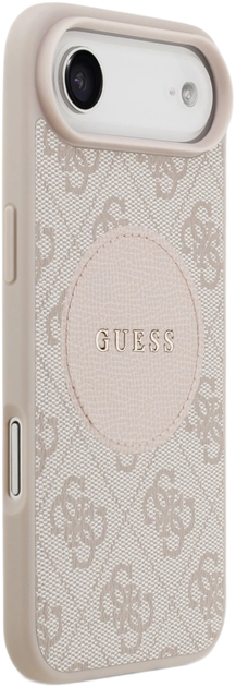 Панель Guess 4G Circle Classic Logo MagSafe для Apple iPhone 17 Air Pink (GUHMP17MP4PGRSGP) - зображення 4