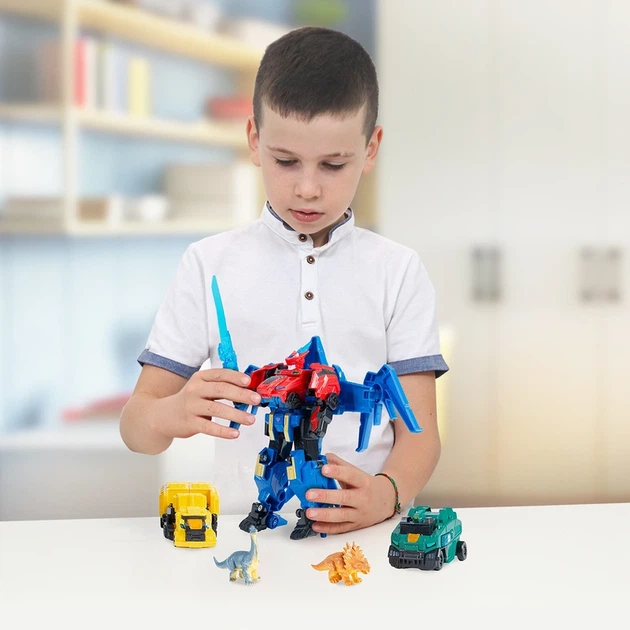 ІГРОВИЙ НАБІР DINOSTER - ШВИДКА ТРАНСФОРМАЦІЯ (4 робота, аксесуари) - Фото 7 ІГРОВИЙ НАБІР DINOSTER - ШВИДКА ТРАНСФОРМАЦІЯ (4 робота, аксесуари) - зображення 7
