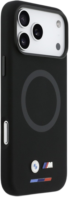 Etui BMW M Silicon Logo MagSafe do Apple iPhone 17 Pro Max Black (BMHMP17X25SITBOK) - obraz 4