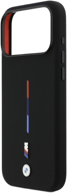 Панель BMW M Silicon Tricolor Line MagSafe для Apple iPhone 17 Pro Max Black (BMHMP17X25SITMIK) - зображення 6