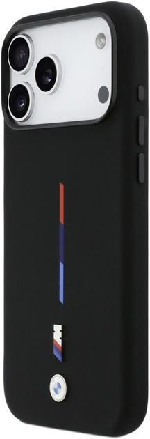 Панель BMW M Silicon Tricolor Line MagSafe для Apple iPhone 17 Pro Black (BMHMP17L25SITMIK) - зображення 2