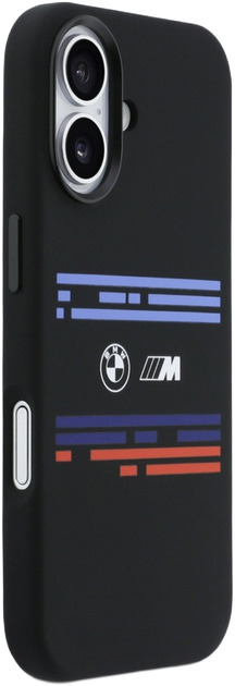 Панель BMW M Silicon Horizontal Line MagSafe для Apple iPhone 17 Black (BMHMP17S25SHOTSK) - зображення 4