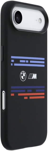 Панель BMW M Silicon Horizontal Line MagSafe для Apple iPhone 17 Air Black (BMHMP17M25SHOTSK) - зображення 4