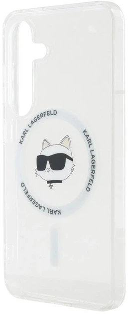 Панель Karl Lagerfeld Button Choupette Head Printed Logo MagSafe для Samsung Galaxy S25 Plus White (3666339449902) - зображення 5