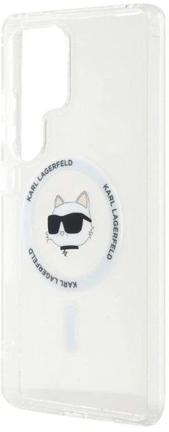 Панель Karl Lagerfeld Button Choupette Head Printed Logo MagSafe для Samsung Galaxy S25 Ultra White (3666339449919) - зображення 5