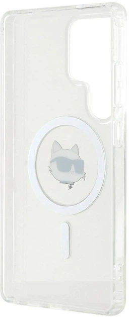 Панель Karl Lagerfeld Button Choupette Head Printed Logo MagSafe для Samsung Galaxy S25 Ultra White (3666339449919) - зображення 6