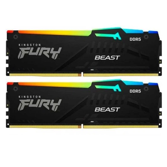 Пам'ять для настільних комп'ютерів Kingston FURY 16 GB (2x8GB) DDR5 6000 MHz Beast RGB (KF560C36BBEAK2-16) - изображение 2