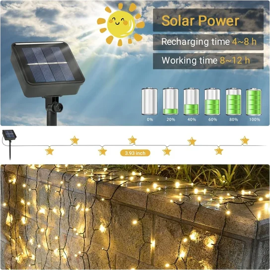Светодиодная цепочка для наружного применения, 5 м, 50 светодиодов MAEXUS Solar - Фото 5 Светодиодная цепочка для наружного применения, 5 м, 50 светодиодов MAEXUS Solar - изображение 5