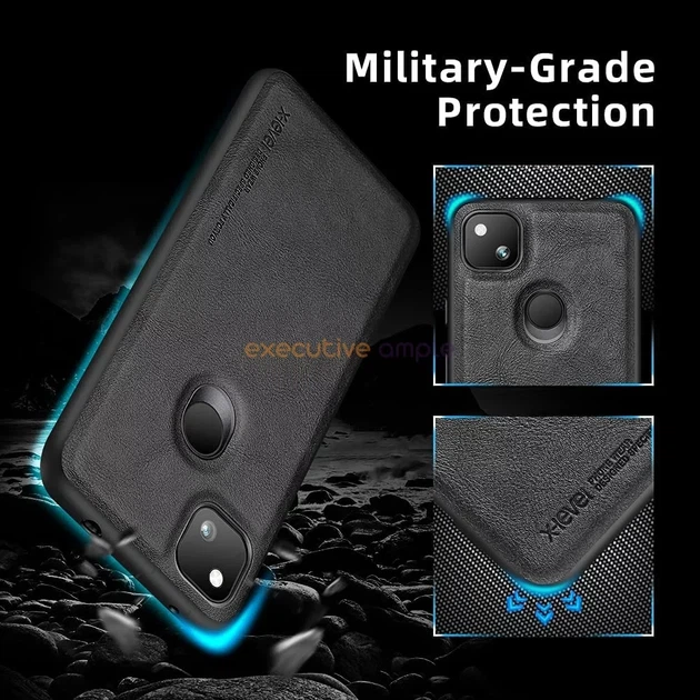 Защитный чехол X-Level Leather для Google Pixel 4a (4G) черный - Фото 4 Защитный чехол X-Level Leather для Google Pixel 4a (4G) черный - изображение 4