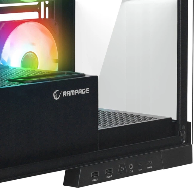 Obudowa Rampage Hydra V2 ARGB Black (HYDRAV2-BLACK) - obraz 4