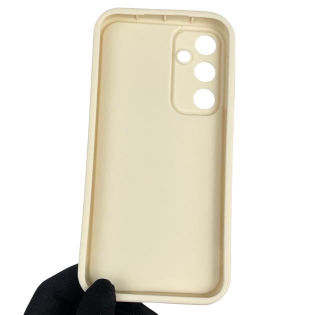 Чехол силиконовый Soft Touch с 3D принтом для Samsung Galaxy A35 5G (SM-A356B) молочный (Полная защита камеры) - изображение 2