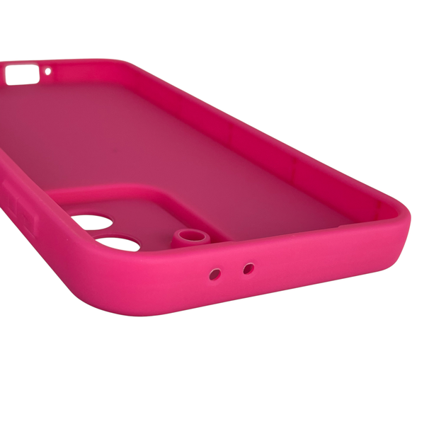 Чохол силіконовий оригінальний Soft Touch з 3D принтом милий ведмедик для Samsung Galaxy A36 5G (SM-A366U) малиновий (Повний захист камери) - зображення 5